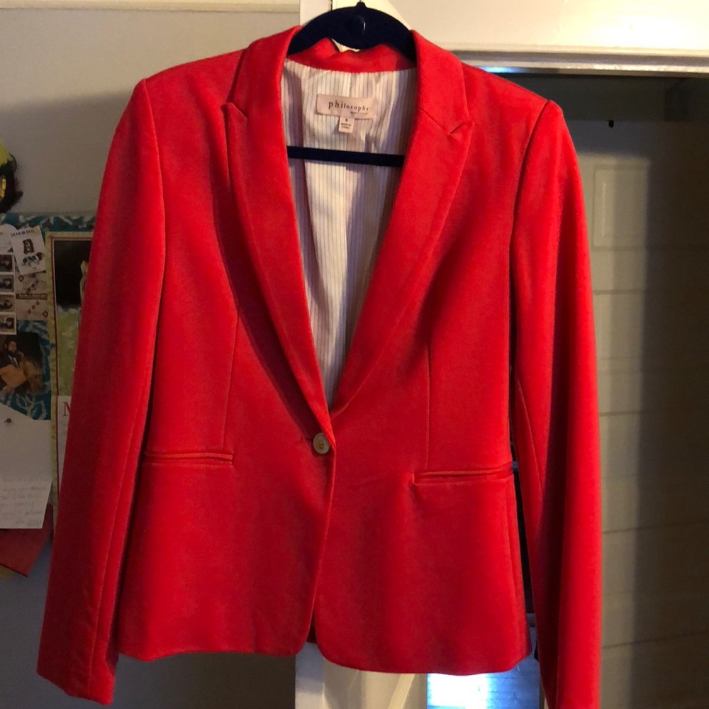 Philosophy red blazer